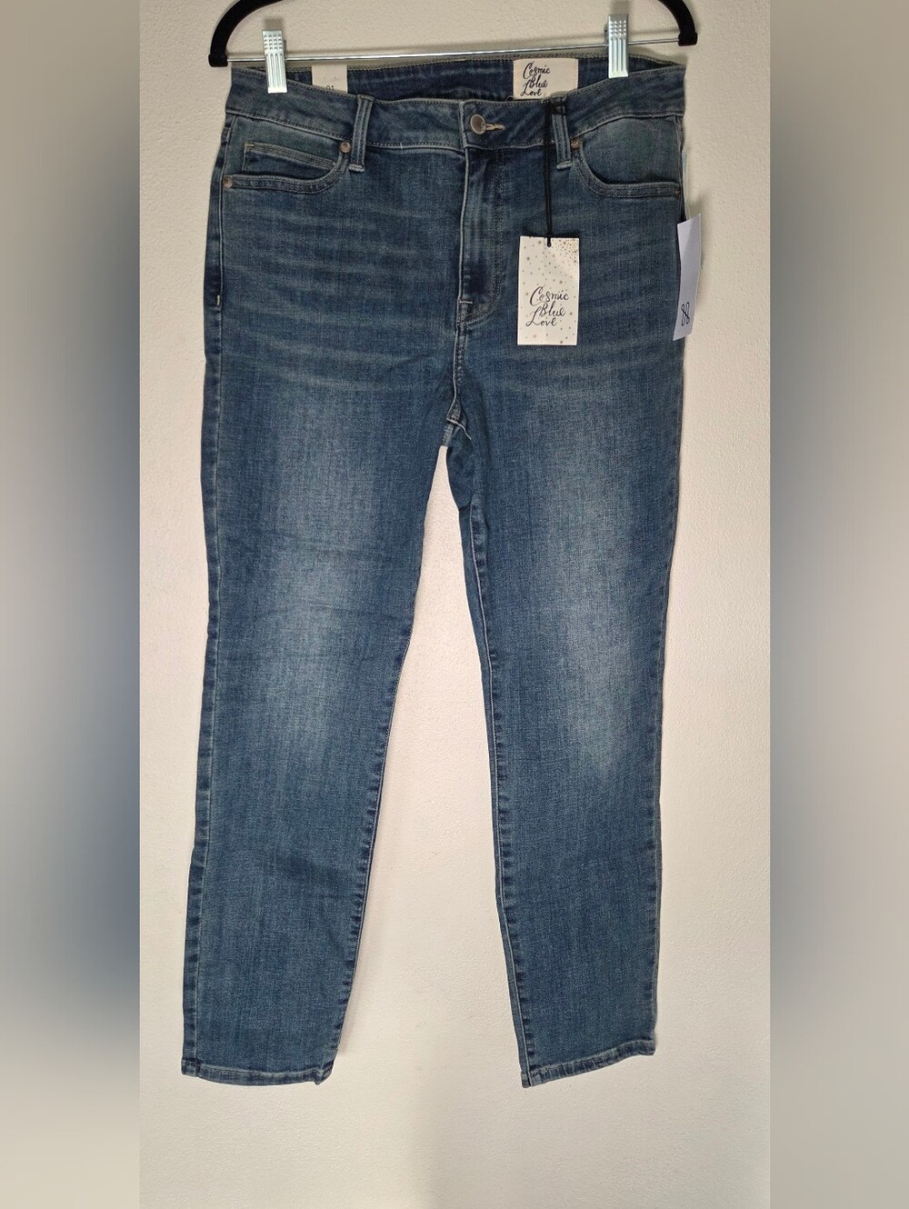 Cosmic Blue Love | Blue Skinny Jeans for Women 31